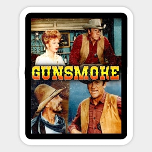 Gunsmoke - matt dilon and festus haggen Sticker